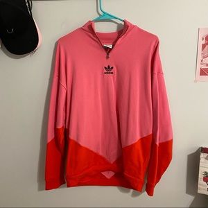 Adidas Color Block Quarter Zip Sweater